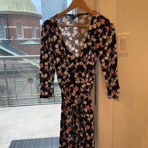French Connection Jersey Tie Waist Dress (Floral)